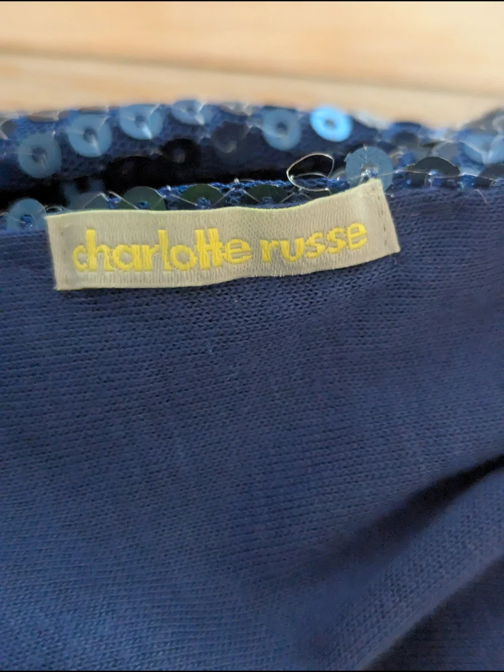 NWOT Charlotte Russe Navy Sequin Tube Scarf